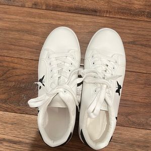 Never Worn: Butterfly Embroidered Lace-Up Front Casual Skate Shoes